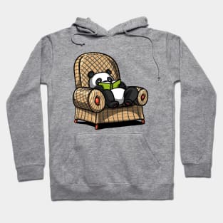 Panda Bear Book Reading Lover Hoodie